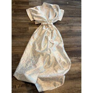 Dara Jane New York VINTAGE white bridal floral Open Robe medium